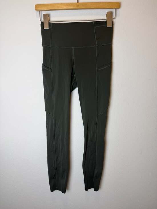 Lululemon Pants - Lululemon Fast and Free High-Rise Tight 25" Nulux Olive Green Size 4